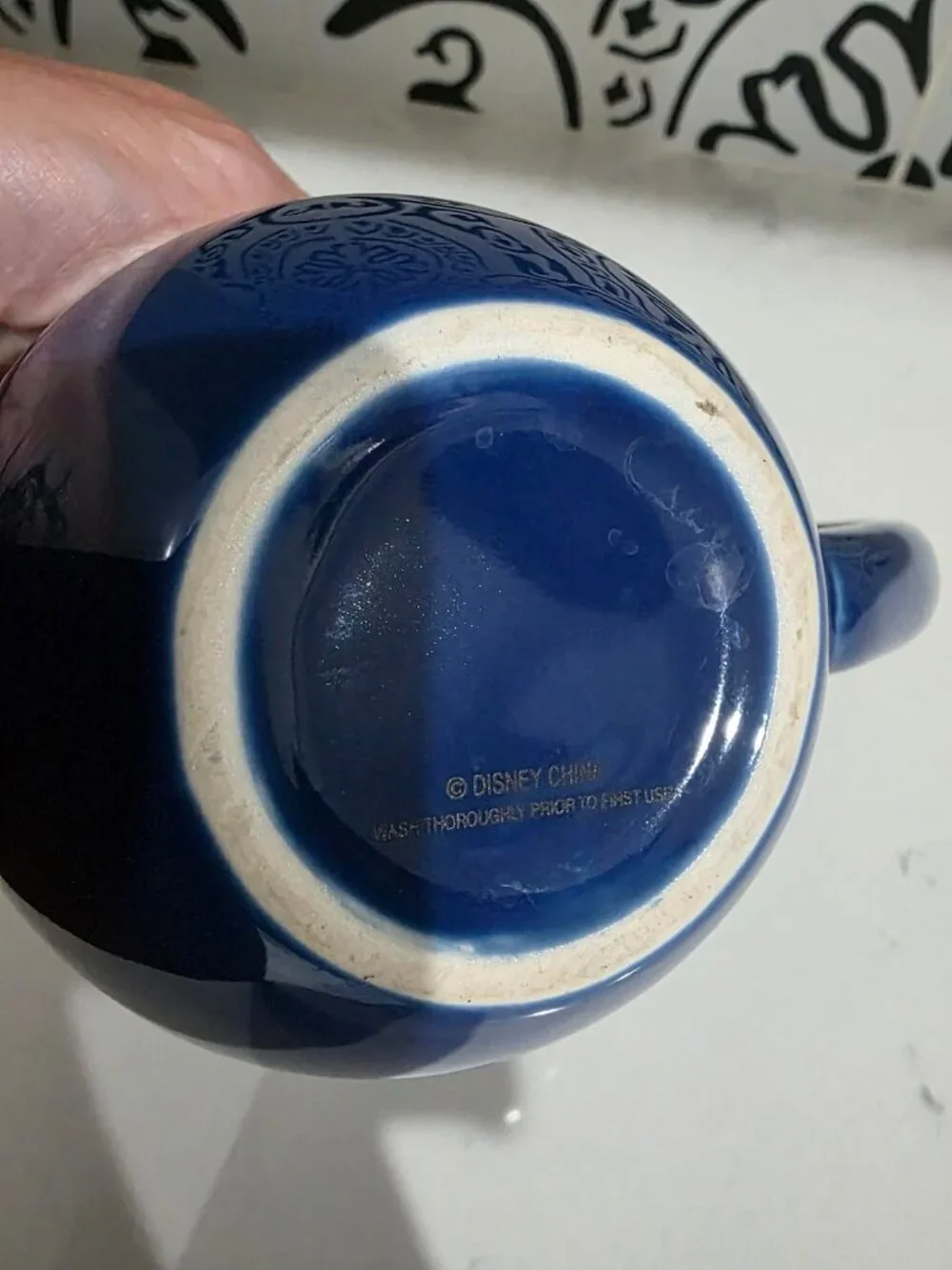 Disneyland Blue Rounded Coffee Mug Bubble Character Cup Theme Park Souvenir